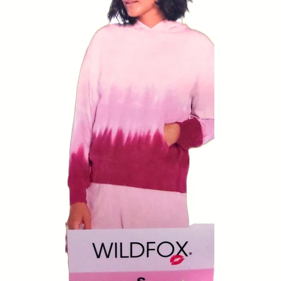 NWT Wildfox Set Womens Pink Gradient Tie Dye Olivia Hoodie & Joggers Set - Picture 8 of 15